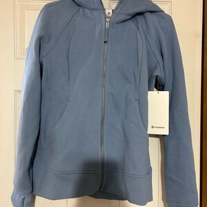 Scuba Full-Zip Hoodie in Light Blue